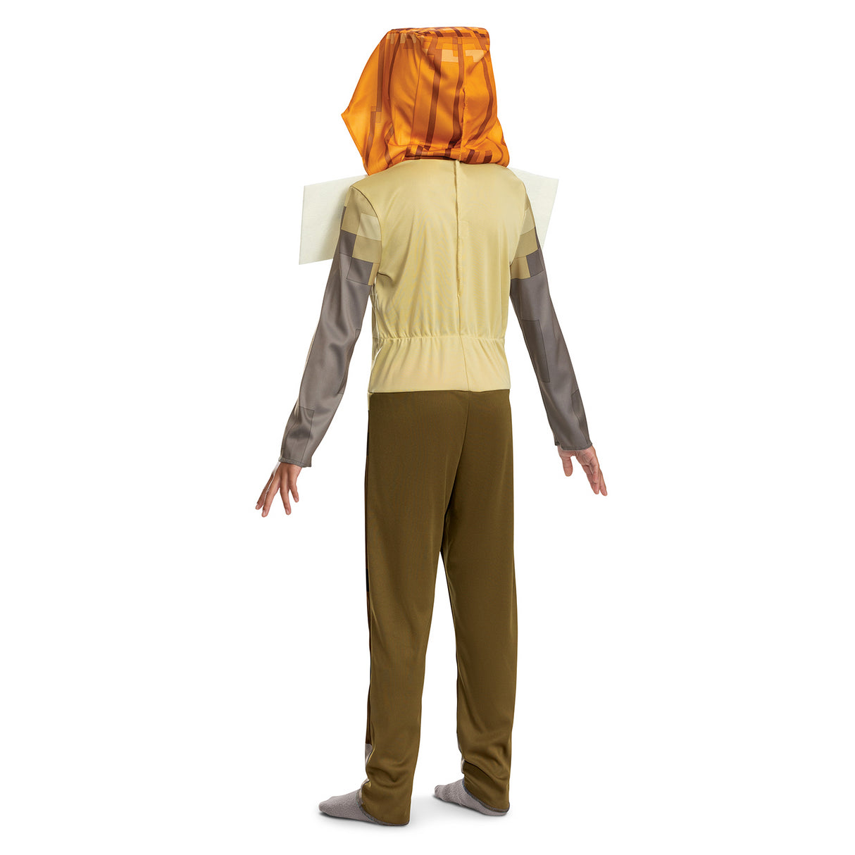 Kids Classic Minecraft Husk Jack O Lantern Hooded Jumpsuit Costume for Halloween Parties and Theme Events