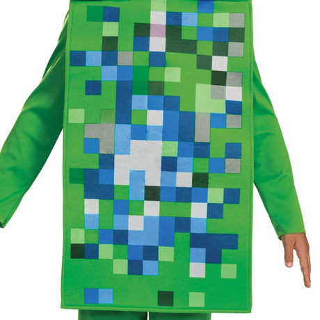 Kids Classic Minecraft Charged Creeper Jumpsuit Costume
