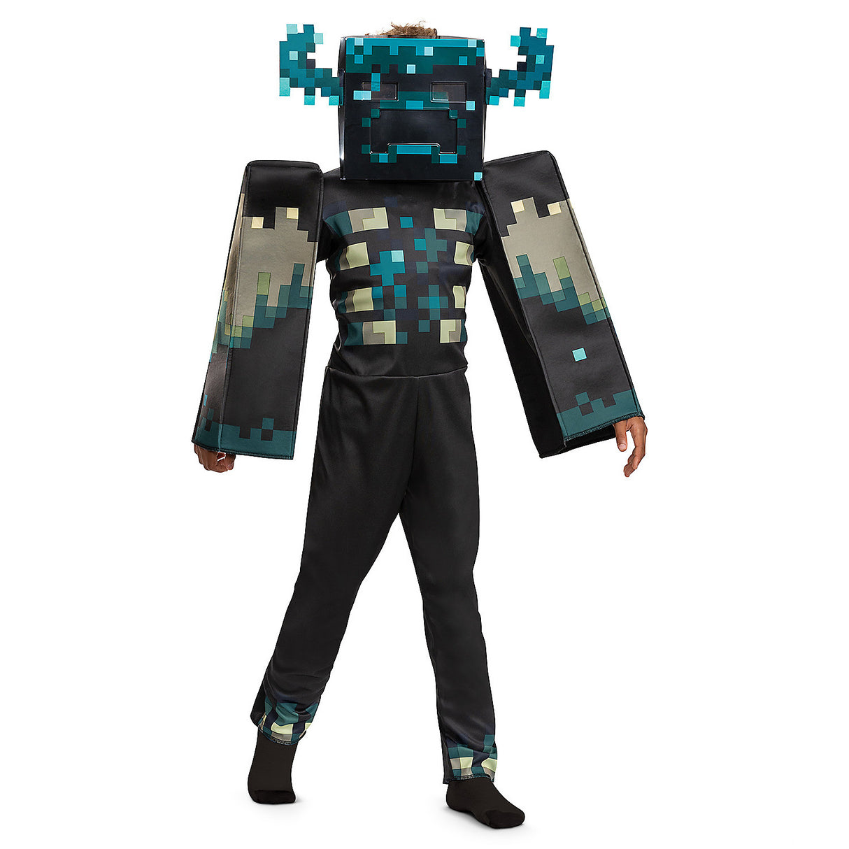 Deluxe Kids Minecraft Warden Costume for Halloween Parties and Gaming Adventures