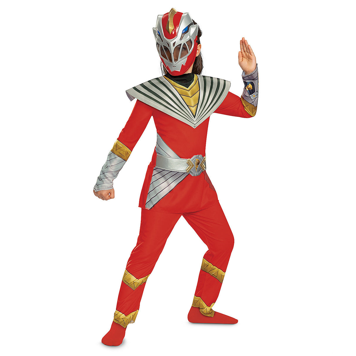 Girl's Classic Power Rangers Cosmic Fury Red Ranger Costume for Halloween Events Costume Parties and Fun Play