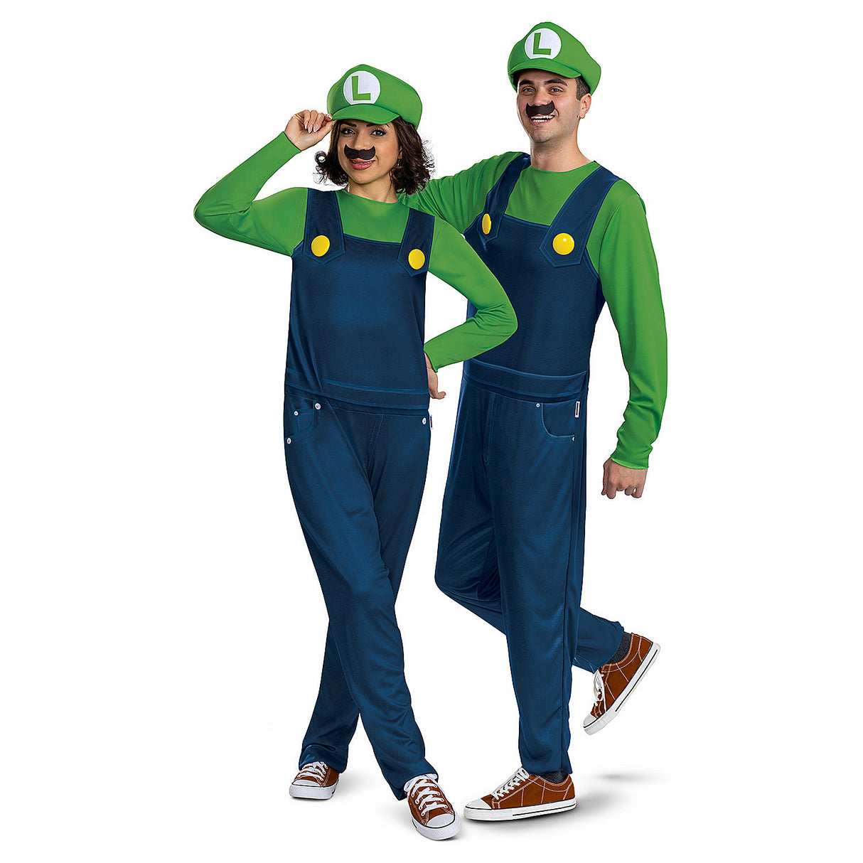 Adult Classic Elevated Super Mario Bros Luigi Costume for Halloween Celebrations and Superhero Parties