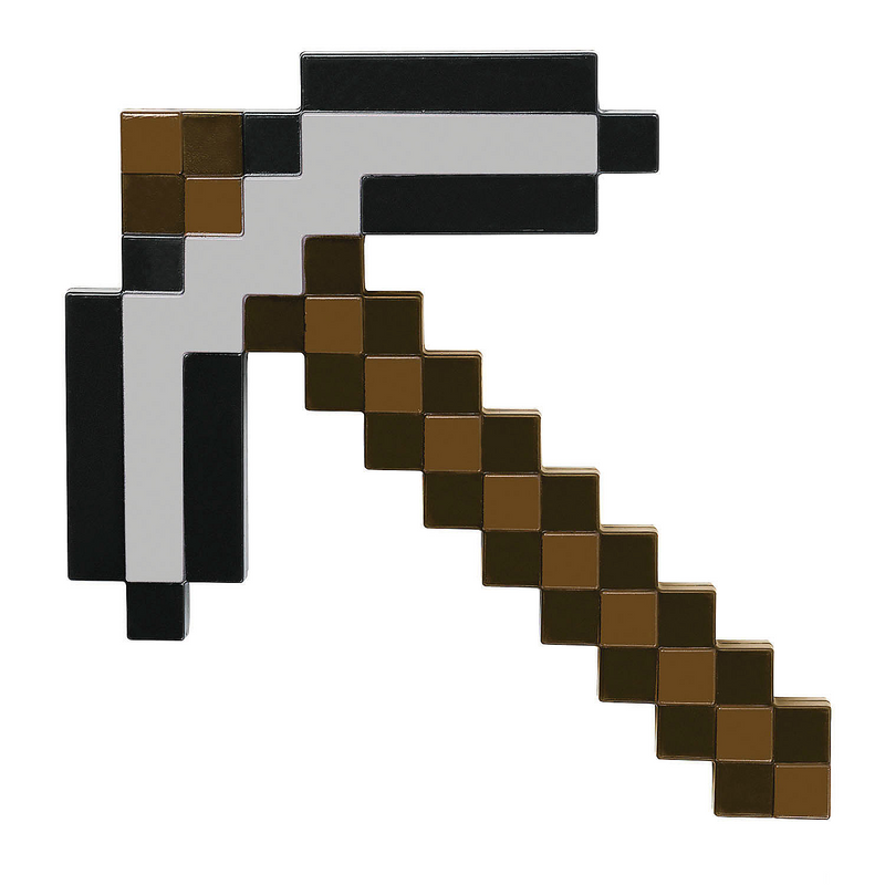Authentic Minecraft Iron Pickaxe Costume Accessory for Themed Events Dress Up and Cosplay