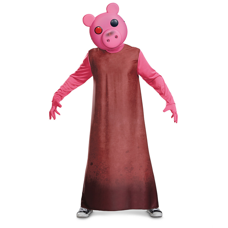 Adult pink piggy costume outfit for Halloween parties