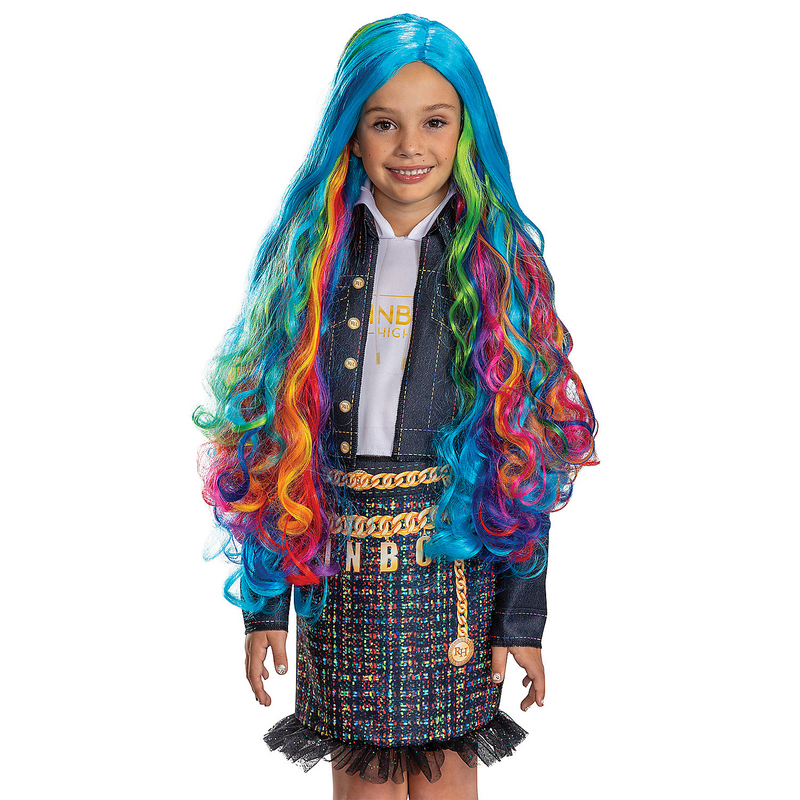 Vibrant Girl's Rainbow High Amaya Wig for Fun Dress-Up Parties and Everyday Play