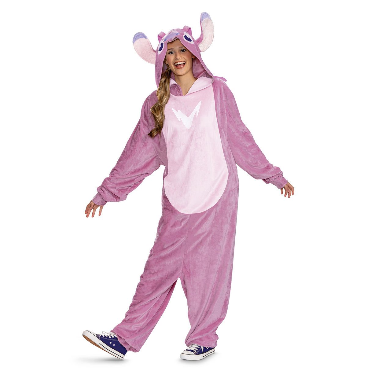 Comfy Angel Adult Jumpsuit Costume for Disney Theme Parties Halloween Events and Cosplay Fun