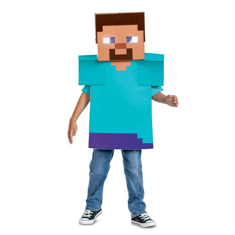 Kids Light-Up Minecraft Steve Costume Kit