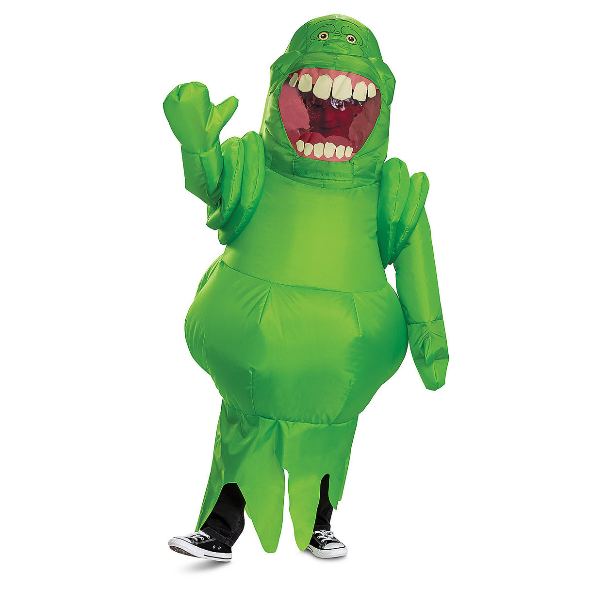 Kids Inflatable Slimer Costume for Halloween Dress Up and Sweet Ghostly Fun