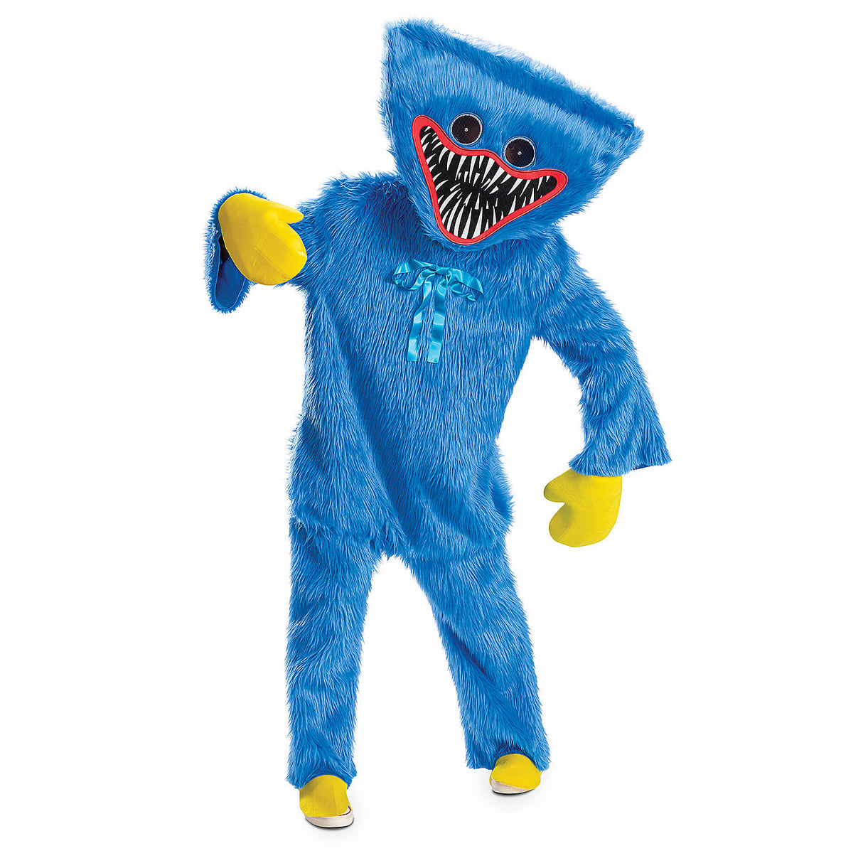 Creepy Adults Poppy's Playhouse Huggy Wuggy Costume for Halloween Themed Parties and Events