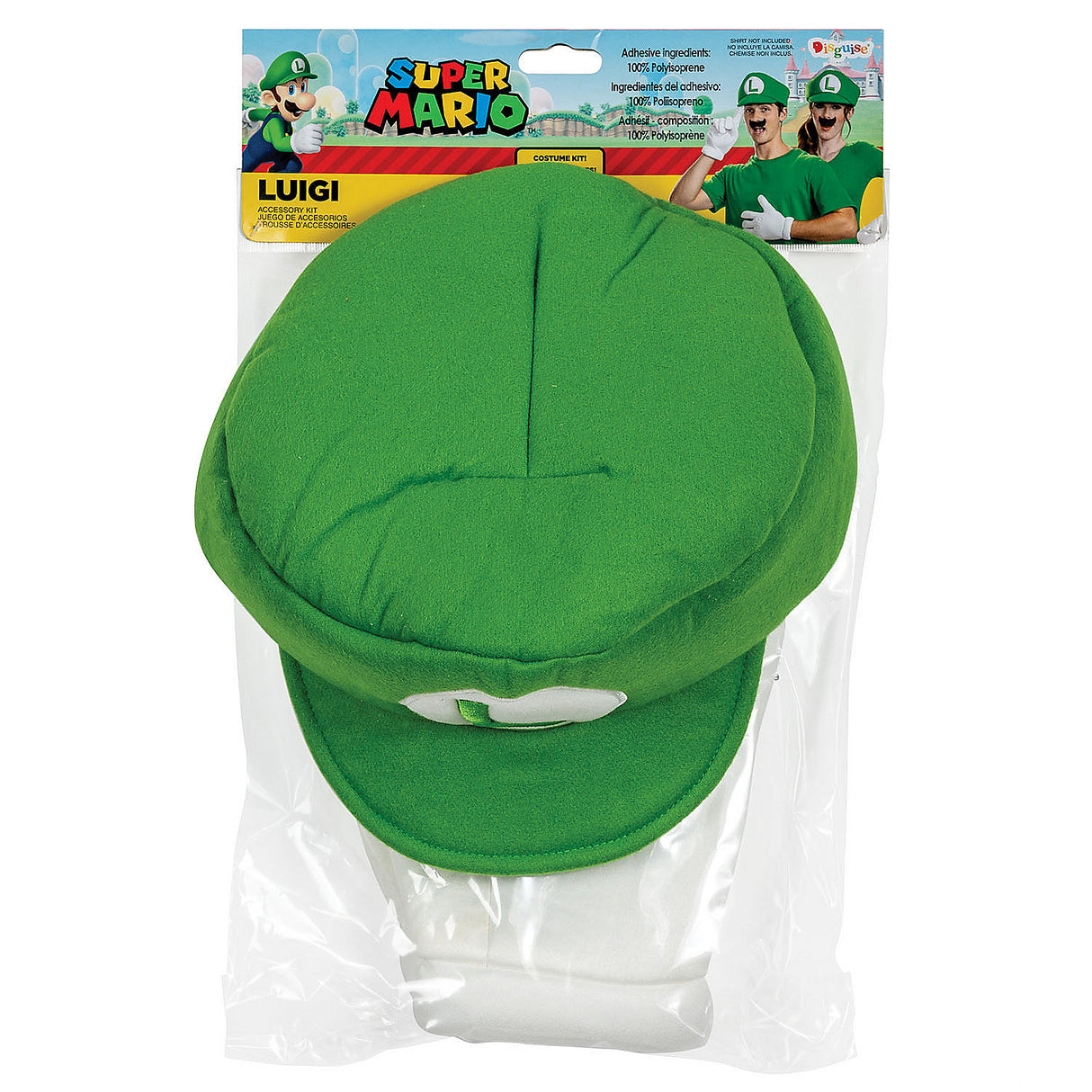 Instant Luigi Costume Accessory Kit for Super Mario Fans Fun Themed Events and Costume Parties