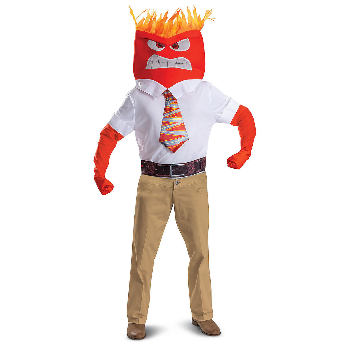 Mens Anger Costume Kit from Disney Pixar Inside Out 2 for Halloween Parties and Themed Events