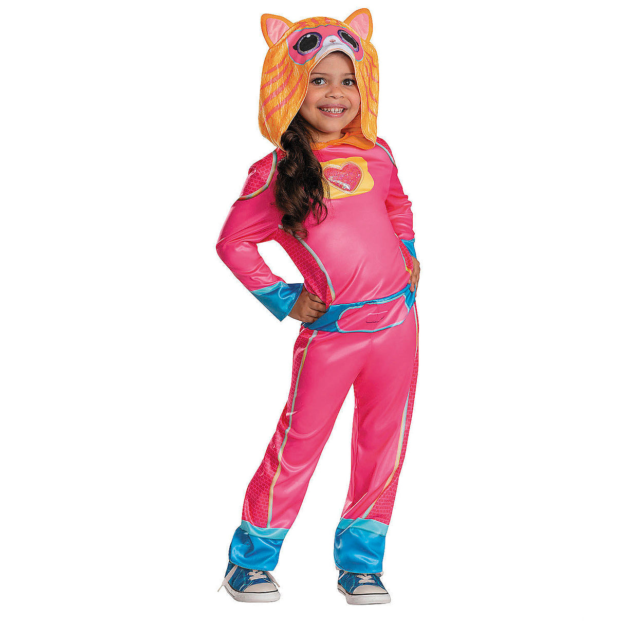 Toddler Classic SuperKitties Ginny Hooded Jumpsuit for Halloween Parties and Superhero Dress Up