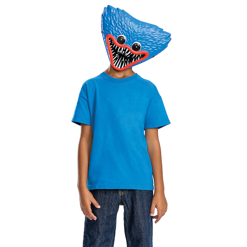 Kids Huggy Wuggy Half Mask for Halloween Parties Dress Up and Creative Playtime