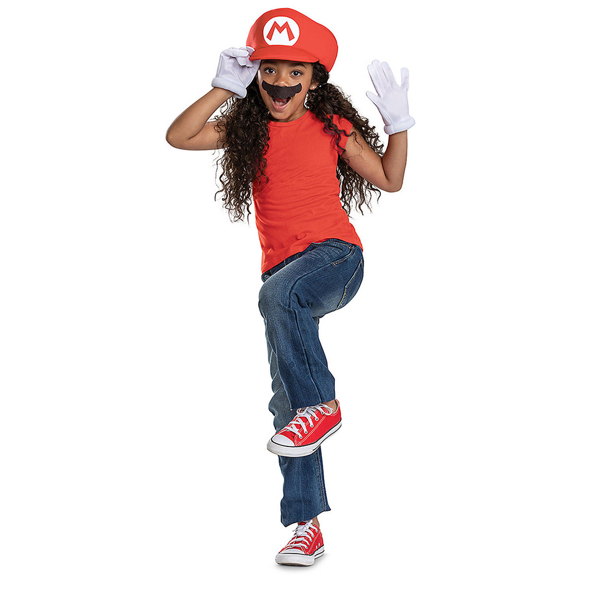 Instant Mario Costume Accessory Kit for Fun Play Halloween Parties and Themed Events