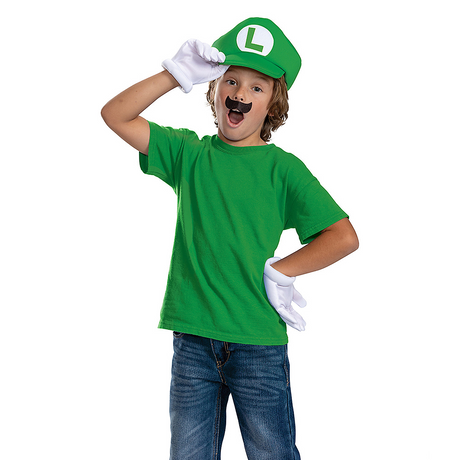 Kids Classic Super Mario Bros. Luigi Elevated Costume Accessory Kit