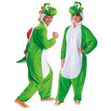 Adults Yoshi Hooded Jumpsuit for Halloween Parties Costume Events and Super Mario Themed Celebrations