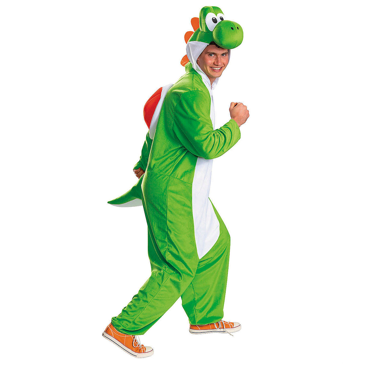 Adults Yoshi Hooded Jumpsuit for Halloween Parties Costume Events and Super Mario Themed Celebrations