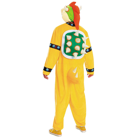 Adults Super Mario Bros. Bowser Hooded Jumpsuit Costume