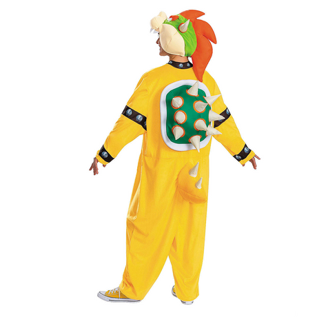 Adults Super Mario Bros. Bowser Hooded Jumpsuit Costume
