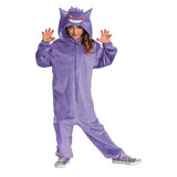 Kids Deluxe Pokmon Gengar Hooded Jumpsuit Costume for Halloween Trick or Treating and Themed Birthday Parties