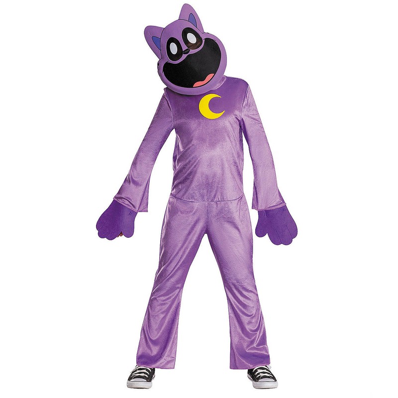 Kids Classic Poppy Playtime Catnap Jumpsuit Costume for Halloween Parties and Dress Up Adventures