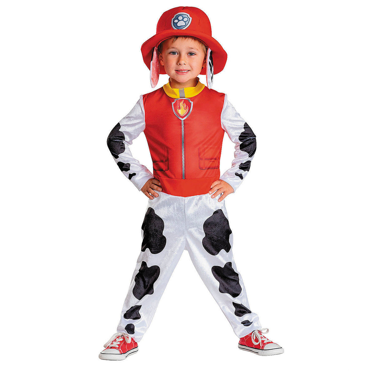 Toddler Paw Patrol Marshall Jumpsuit Costume for Halloween Trick or Treating and Kids Dress Up Fun