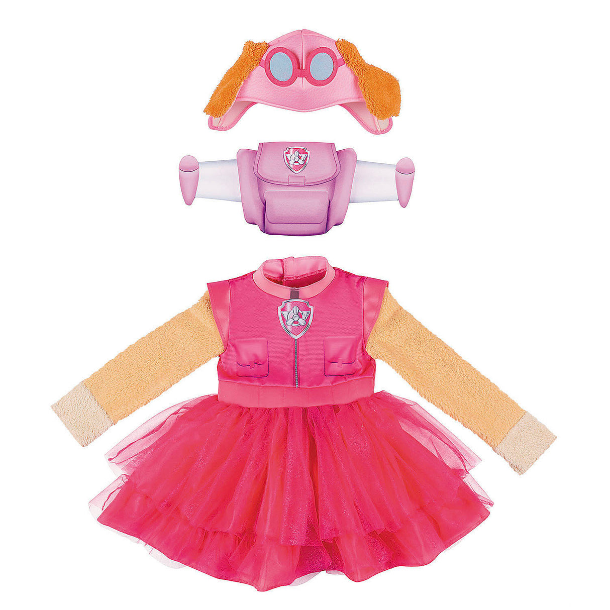 Toddler Deluxe Paw Patrol Skye Pink Tutu Costume for Halloween Parties and Dress-Up Fun