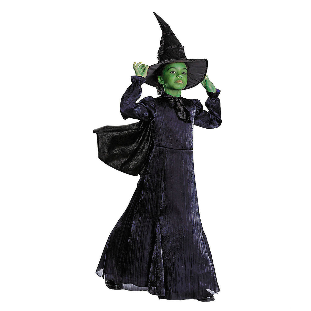 Kids Prestige Wicked Elphaba Dress Costume for Halloween Parties and Witch Theme Events