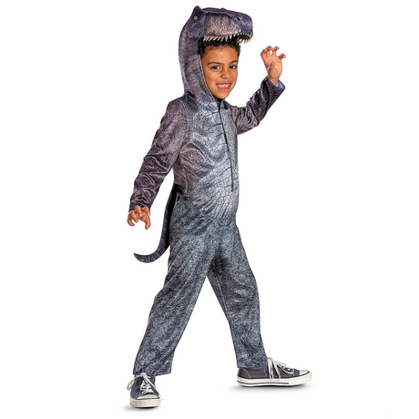 Kids Classic Jurassic World Rebirth T-Rex Hooded Jumpsuit Costume