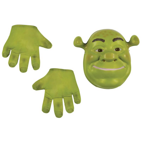 Adults Shrek Shrek Mask & Gloves Costume Kit