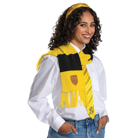 42" Harry Potter Hufflepuff House Crest Scarf Costume Accessory