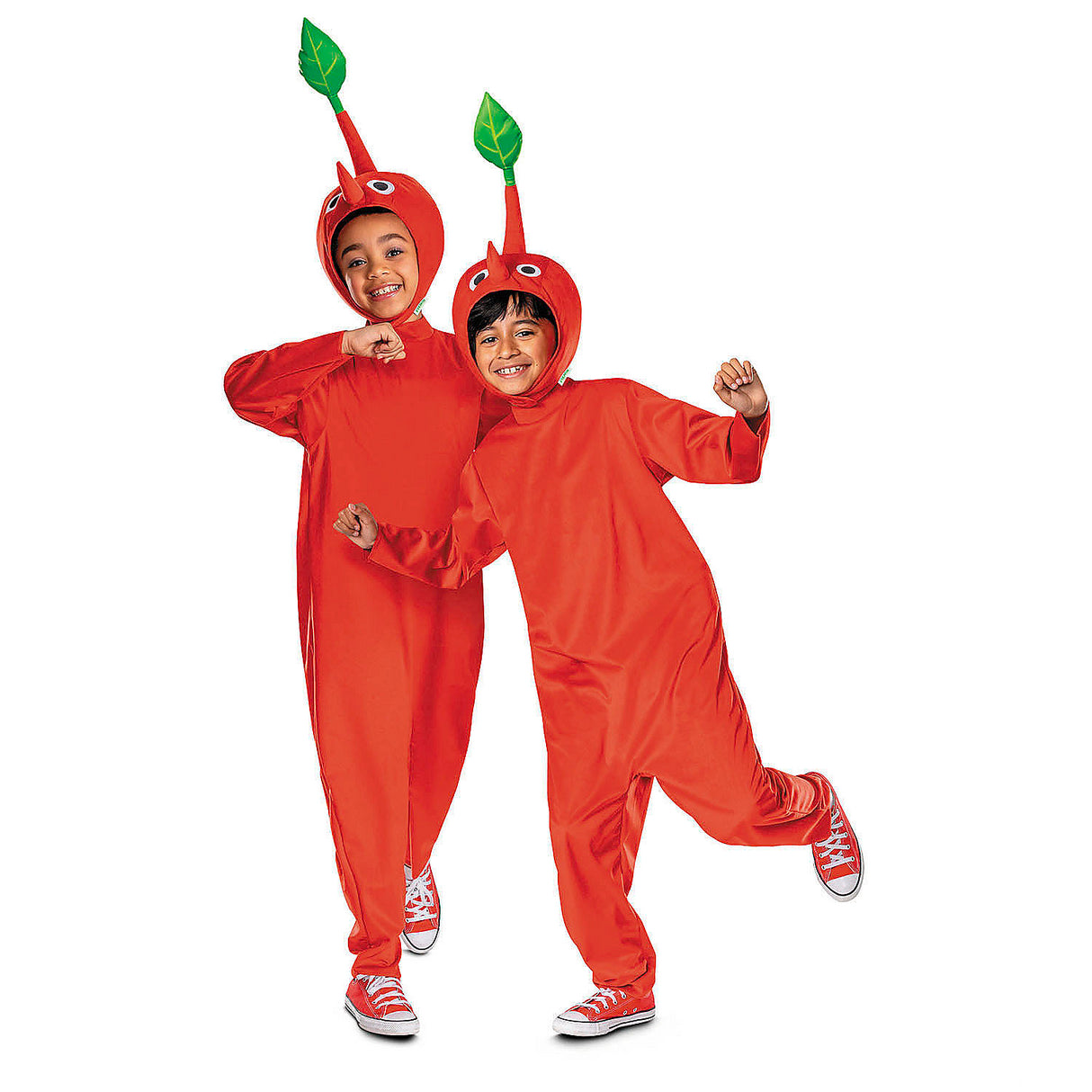 Kids Classic Pikmin Red Pikmin Jumpsuit Costume for Halloween Parties School Events and Fun Dress-Up Play