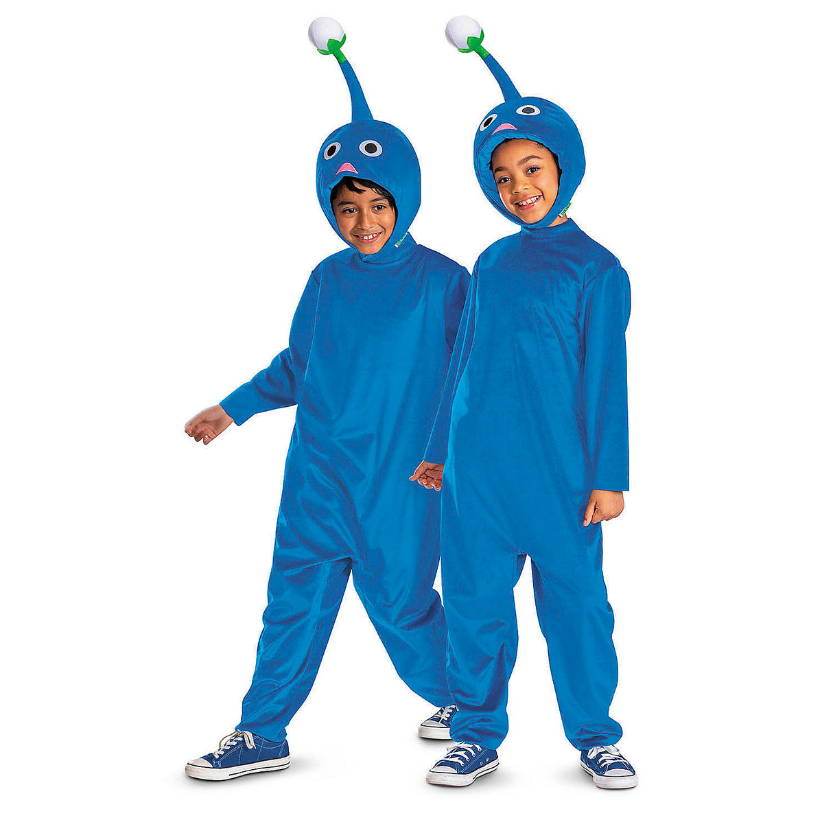 Kids Classic Pikmin Blue Pikmin Jumpsuit Costume for Halloween Parties School Events and Trick-or-Treating
