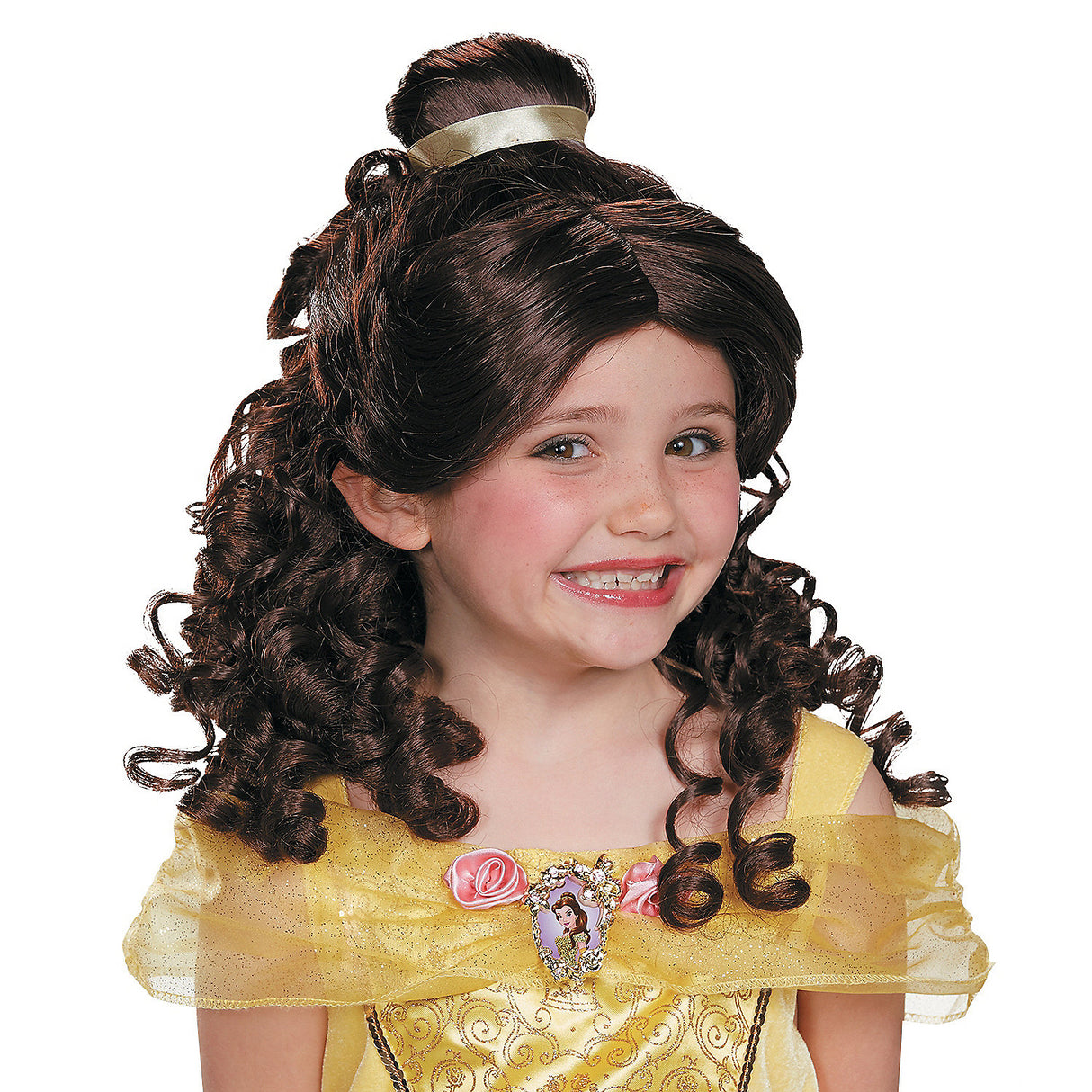 Stunning Belle Child Wig for Disney Princess Costume Parties and Halloween Fun