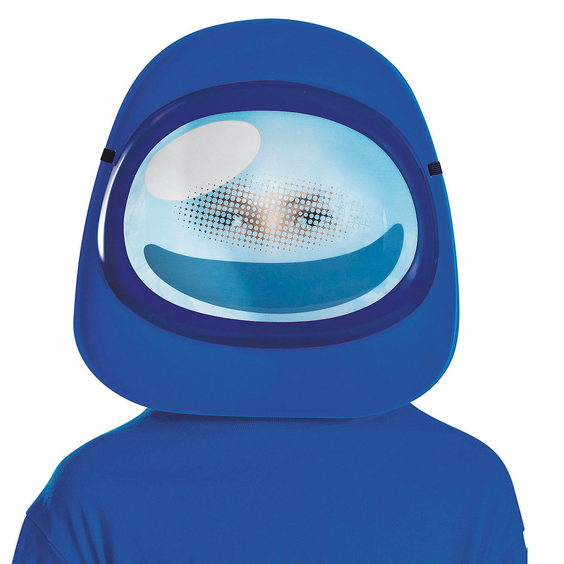Authentic Among Us Blue Imposter Mask for Halloween Events Costume Parties and Role-Playing Escapades