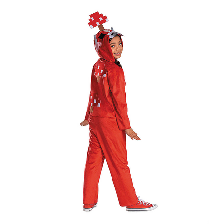 Kids Classic Minecraft Mooshroom Hooded Jumpsuit Costume