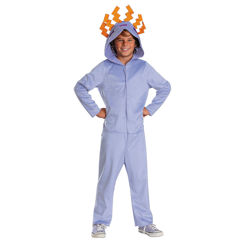 Kids Classic Minecraft Purple Axolotl Hooded Jumpsuit Costume for Halloween Parties and Fun Dress Up Adventures