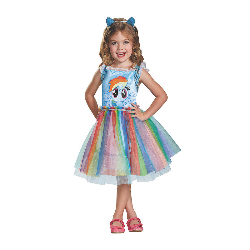 Toddler Rainbow Dash costume dress with headband