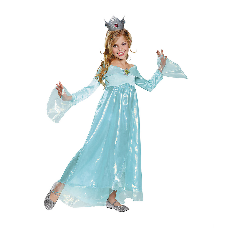 RADYAN Kids Rosalina Deluxe Costume for Super Mario Halloween Dress Up – Product Image