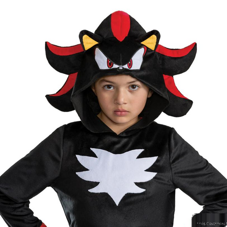 Kids Classic Sonic the Hedgehog Shadow Hooded Jumpsuit Costume