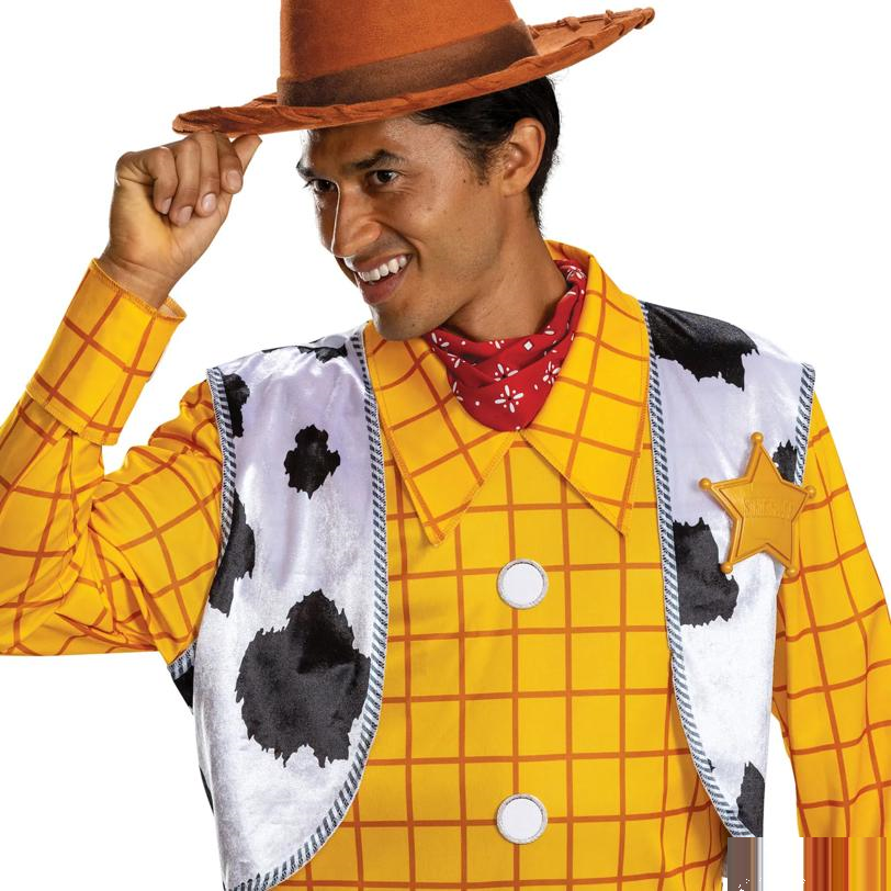Adults Deluxe Disney Pixar Toy Story Woody Jumpsuit Costume
