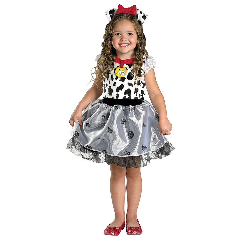 Toddler girl's Dalmatian classic costume for Halloween dress-up, parties, school events and trick-or-treating