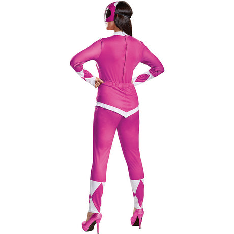 Mighty Morphin Power Rangers Pink Ranger Costume for Halloween Parties and Superhero Events