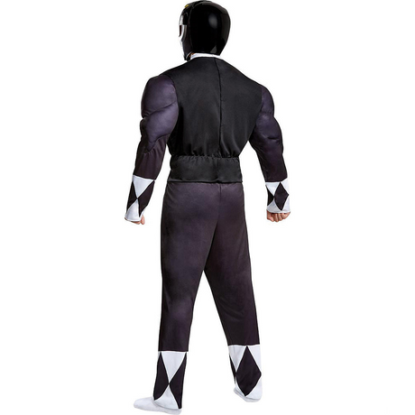 Classic Black Ranger Muscle Adult Costume for Themed Events
