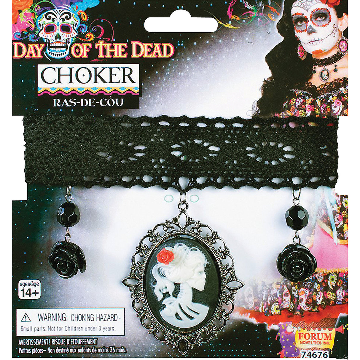 Elegant Day Of The Dead Choker for Halloween Costume Accessories and Unique Celebrations