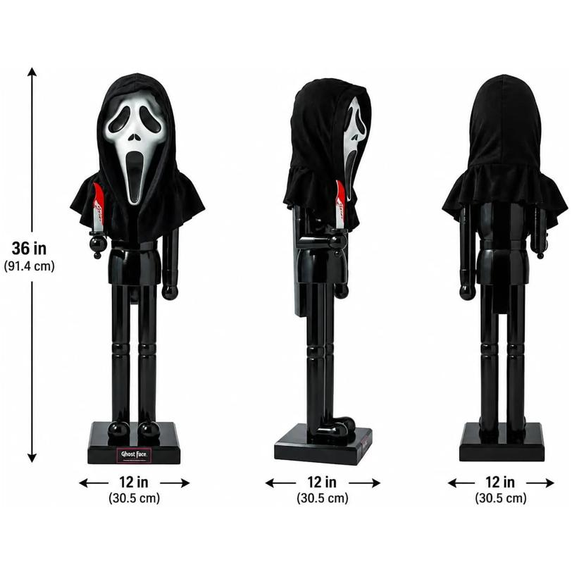 3 Ft. Ghost Face Collectible Holiday Horror Nutcracker Decoration