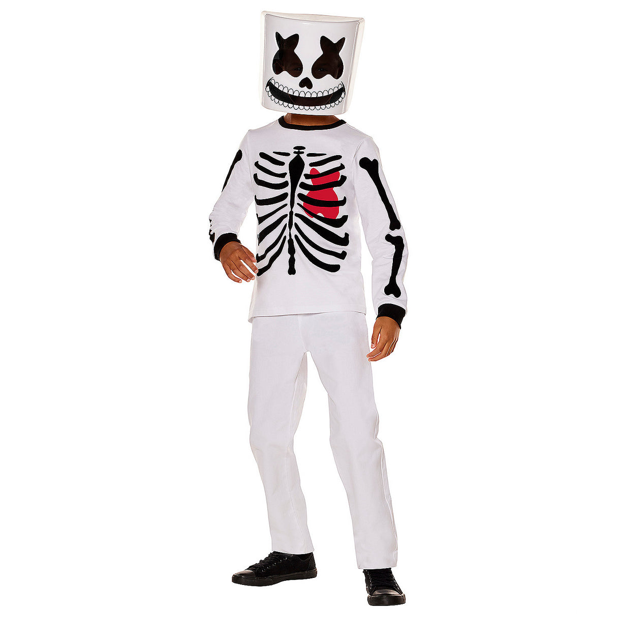 Kids Marshmello Skeleton Costume for Halloween Parties and Fun Themed Events