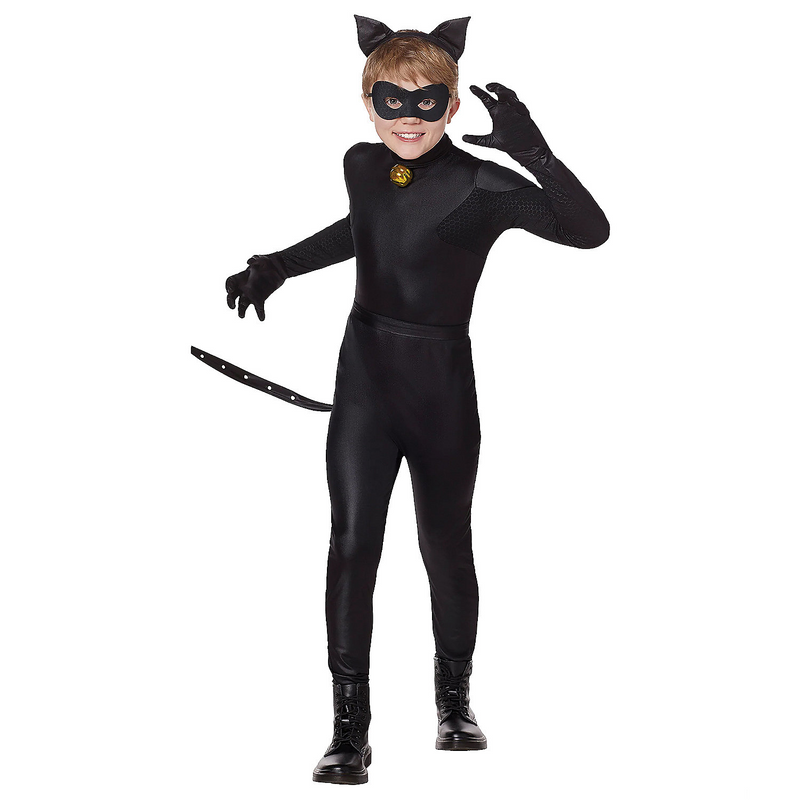 Kid's Miraculous Cat Noir Costume for Halloween Parties Themed Events and Superhero Dress Ups