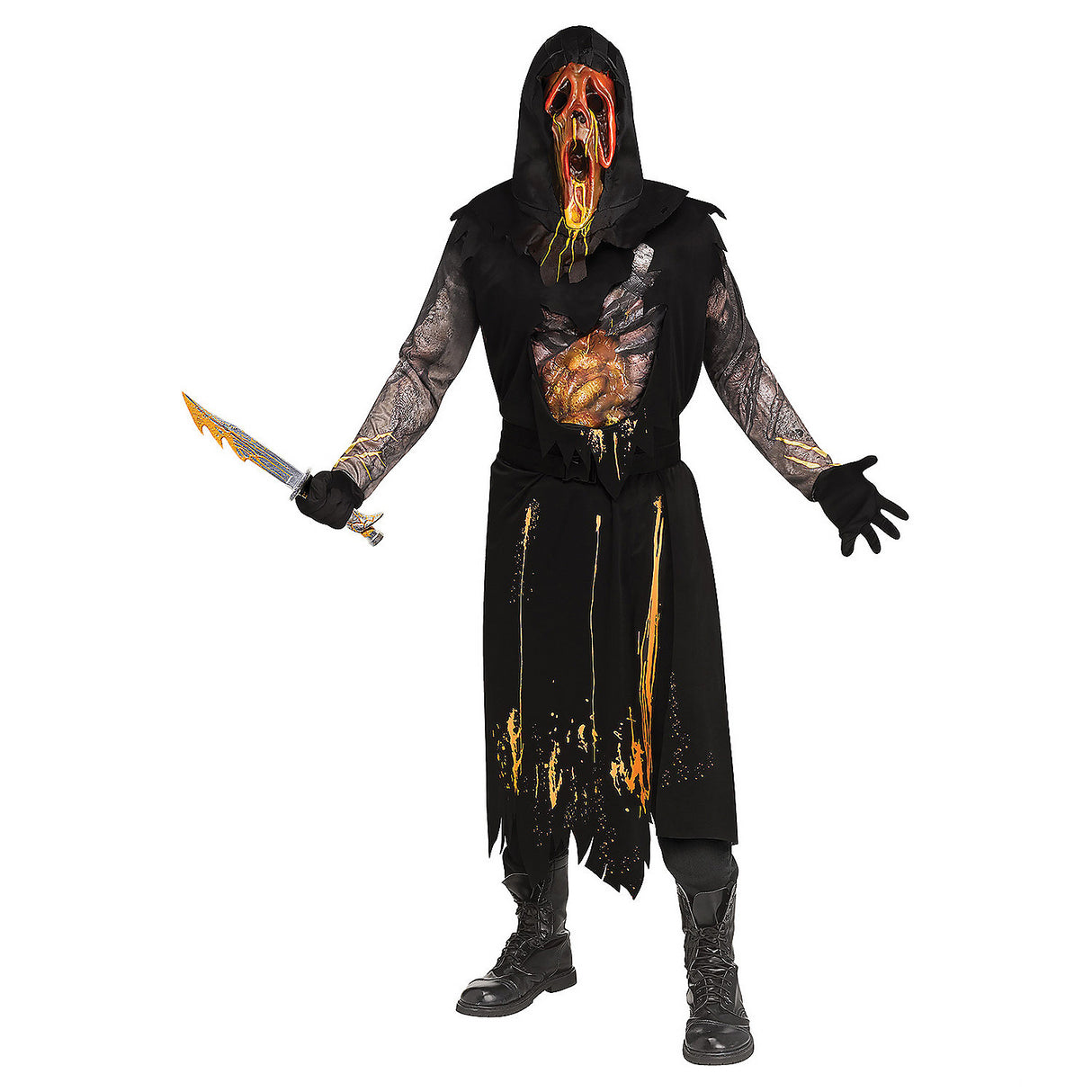 Officially Licensed Adult Scorched Ghost Face Costume for Halloween Parties and Cosplay Events