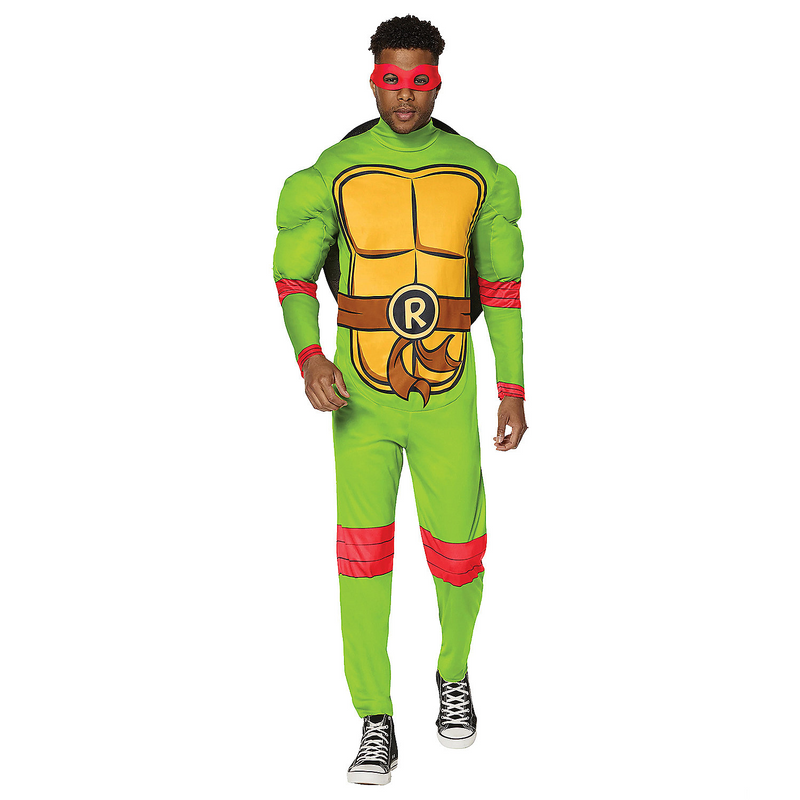 Authentic Adult Teenage Mutant Ninja Turtles Raphael Costume for Halloween Parties and Themed Events