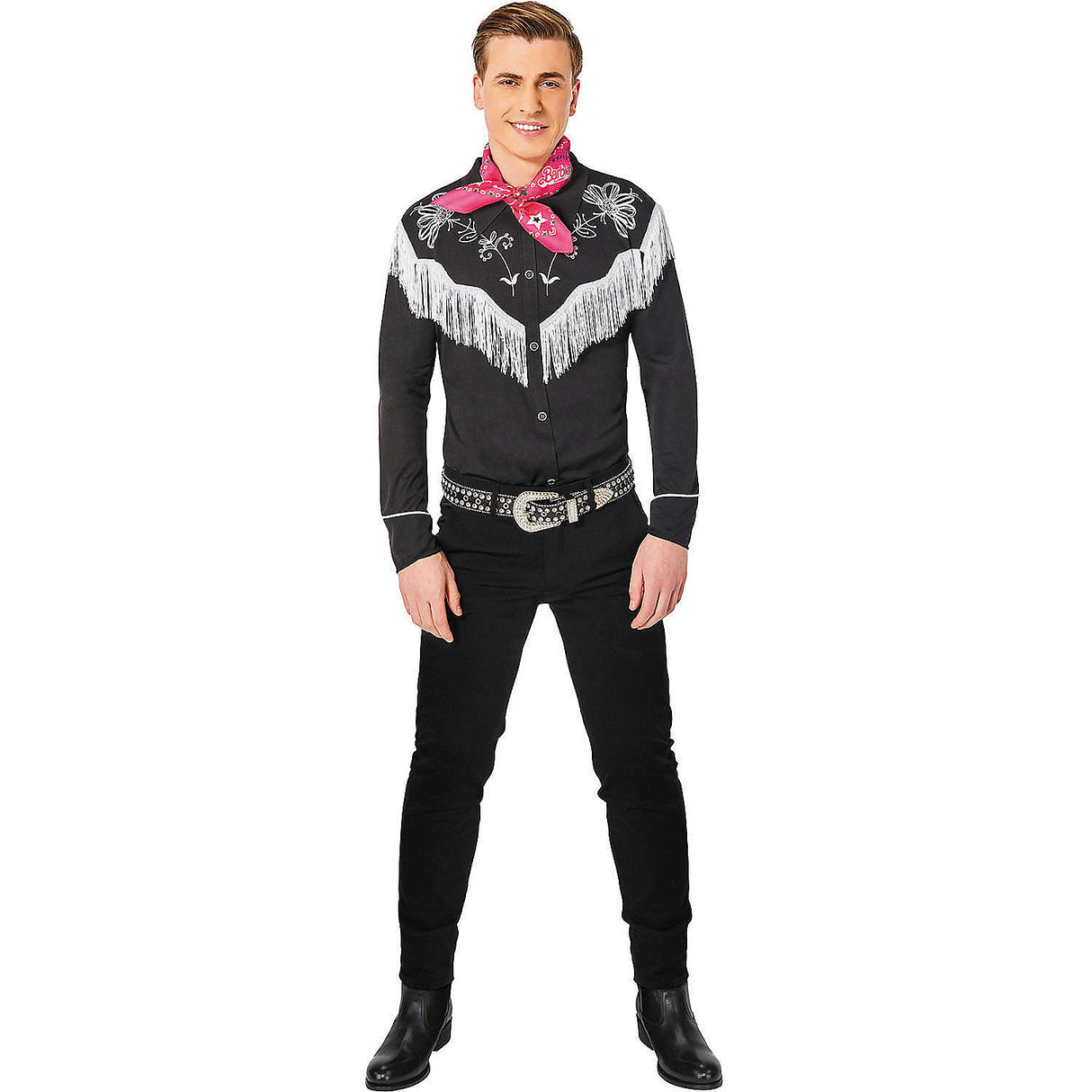 Barbie Movie Black and White Western Ken Costume for Halloween Theme Parties and Dress Up Events